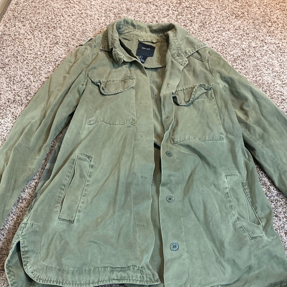 Forever 21 green jacket